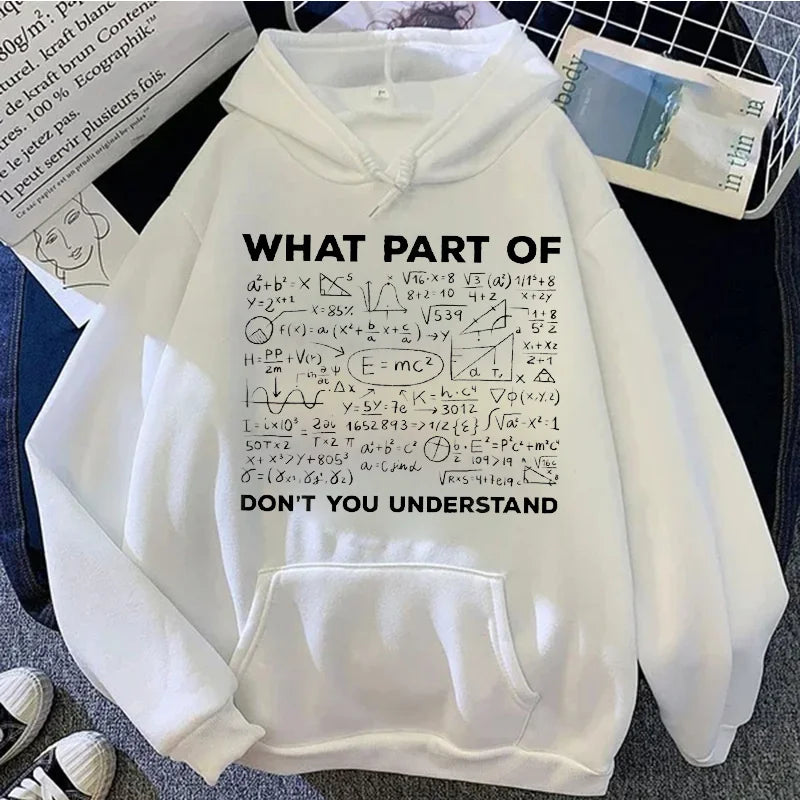 Math Teacher Ironic Joke Print Fleece Hoodie