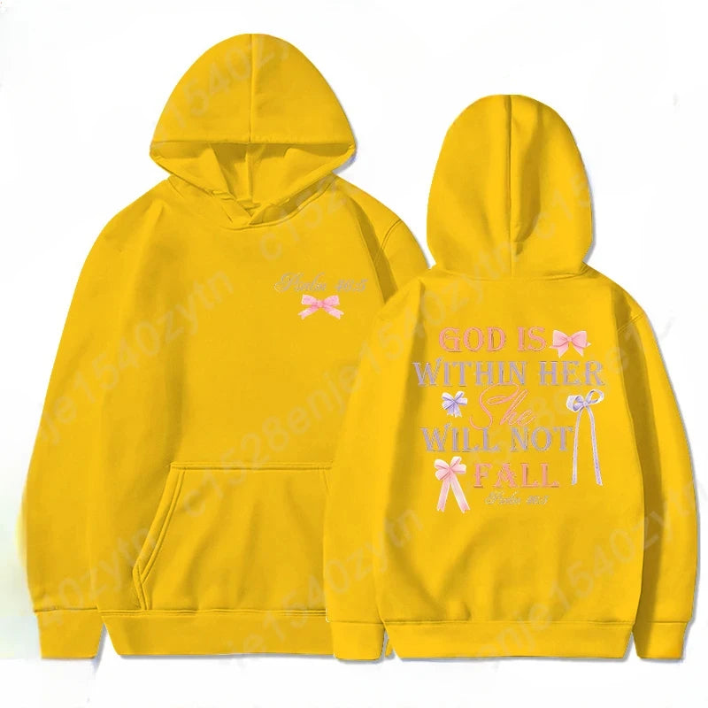 "God is within her, She will not fall - Psalm 46:5" Hoodie