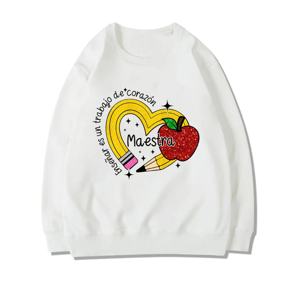 Casual Pencil & MAESTRA Print Teachers Sweatshirt
