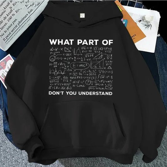 Math Teacher Ironic Joke Print Fleece Hoodie