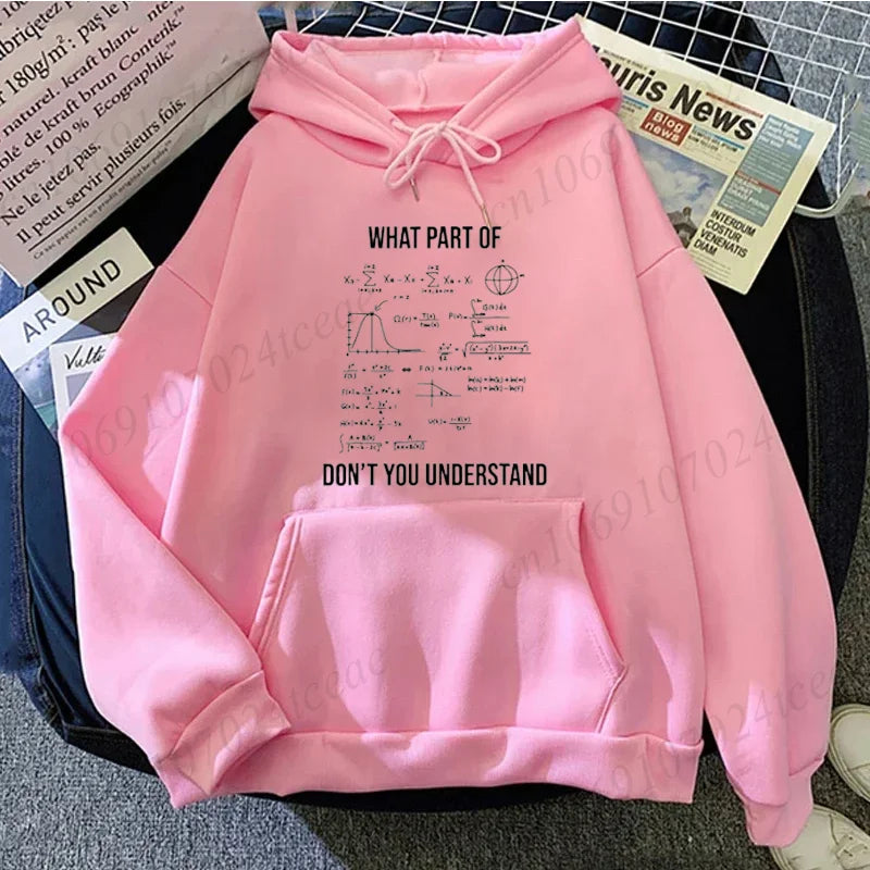 Math Teacher Ironic Joke Print Fleece Hoodie