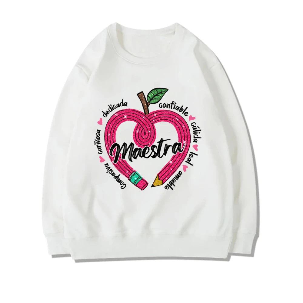 Casual Pencil & MAESTRA Print Teachers Sweatshirt