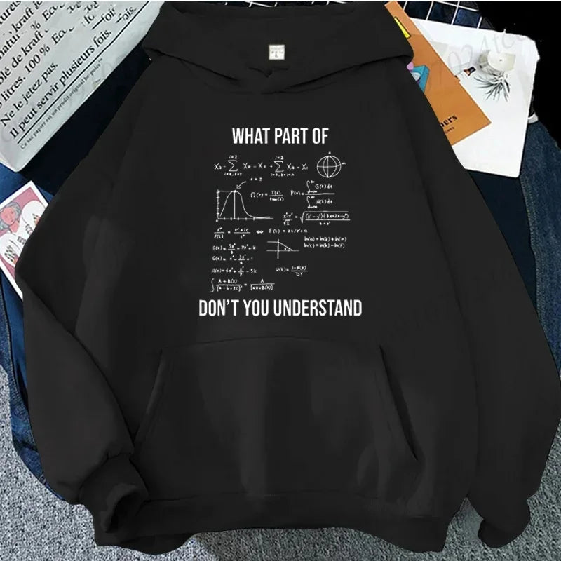 Math Teacher Ironic Joke Print Fleece Hoodie