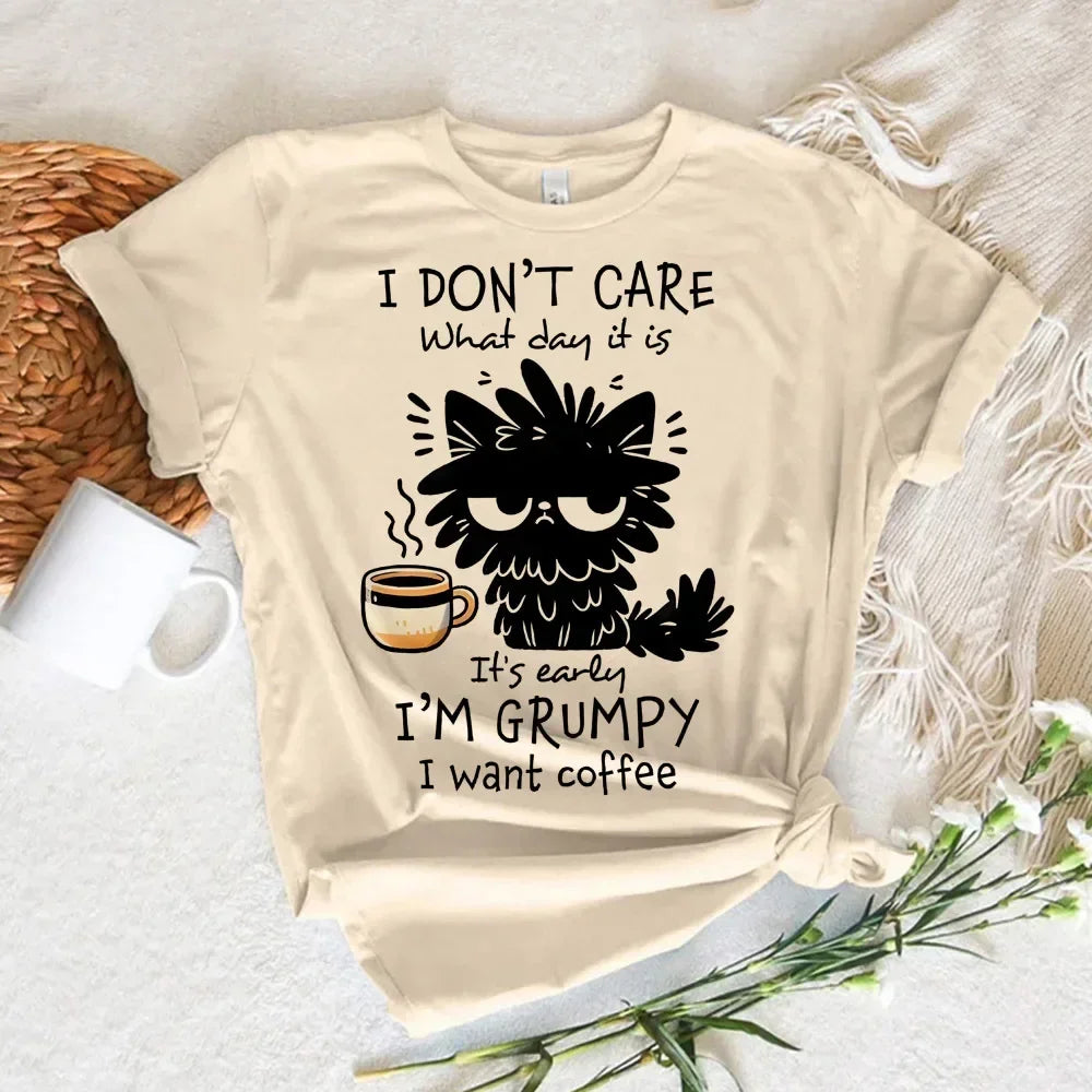 Funny Cat Print Women T Shirt