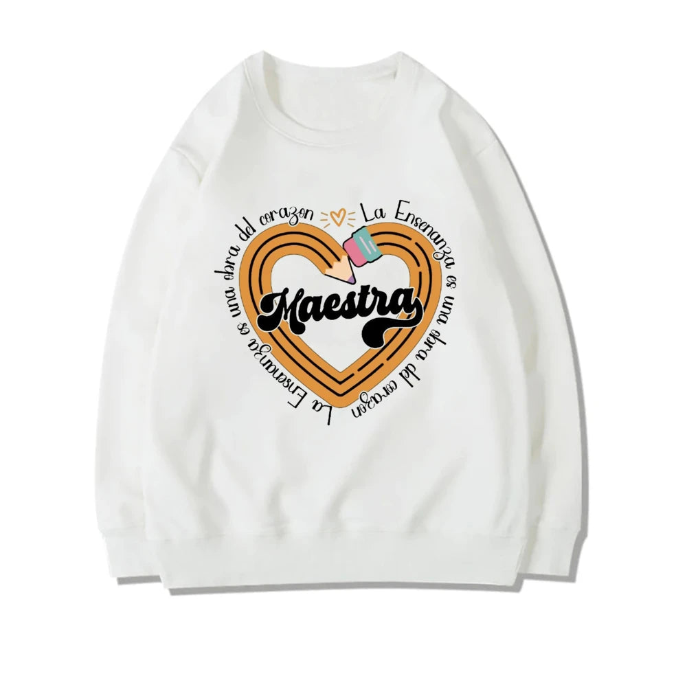Casual Pencil & MAESTRA Print Teachers Sweatshirt