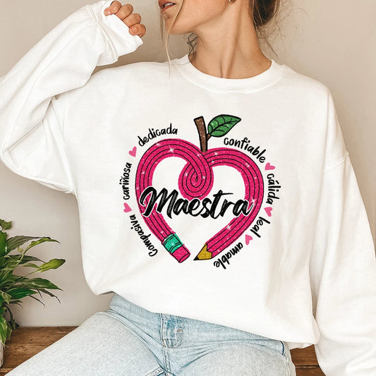 Casual Pencil & MAESTRA Print Teachers Sweatshirt