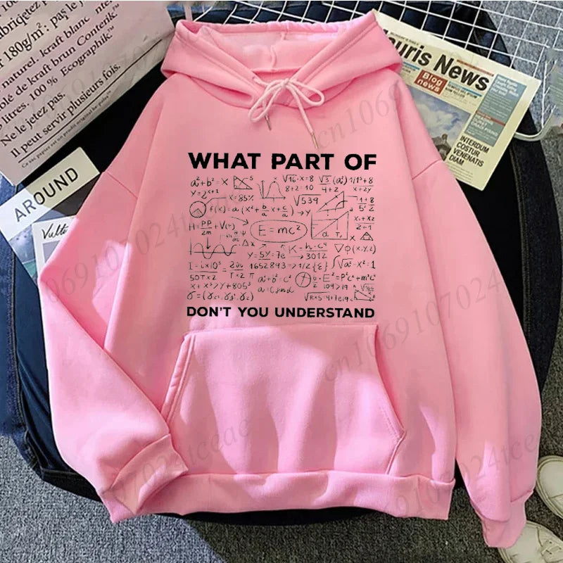 Math Teacher Ironic Joke Print Fleece Hoodie