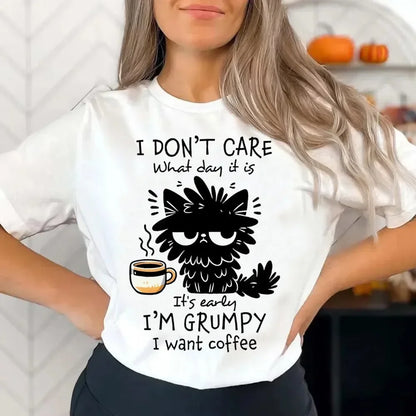 Funny Cat Print Women T Shirt