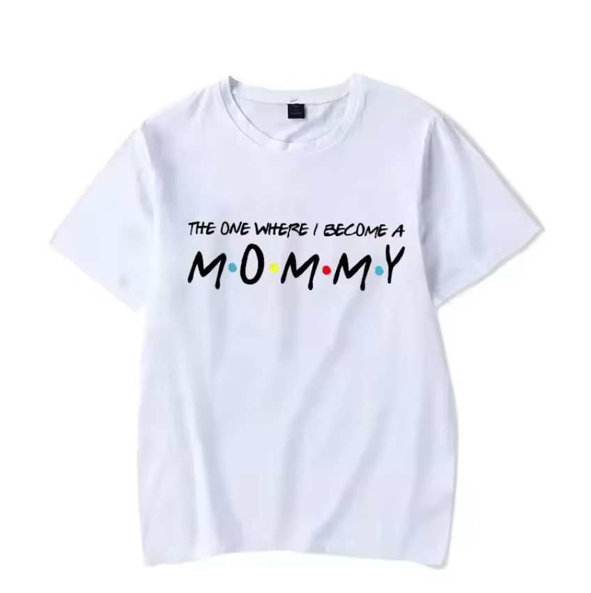 "The One Where I Become A Mommy Again" Funny Pregnancy T shirt